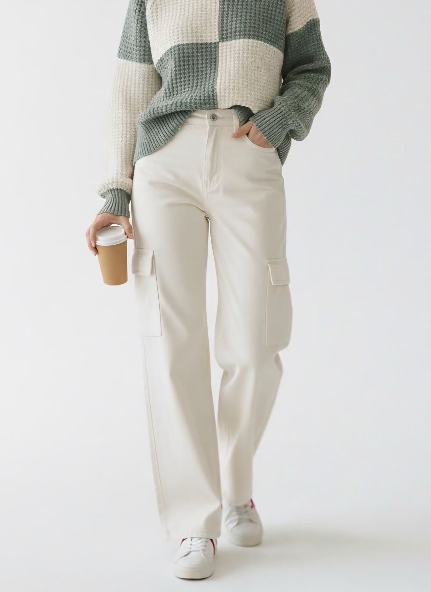 White Cargo Trousers