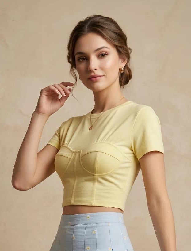 Yellow crop top