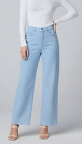 Light Blue Straight-Leg Jeans