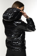 Onyx Black Gloss Puffer Jacket