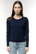 Navy Blue Button-Down Cardigan