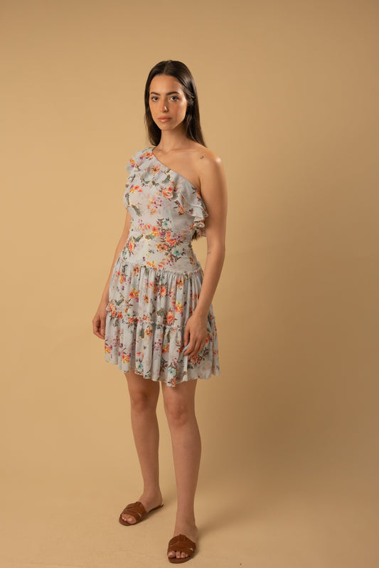 Floral Ruffled Mini Dress