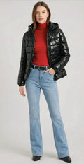 Onyx Black Gloss Puffer Jacket