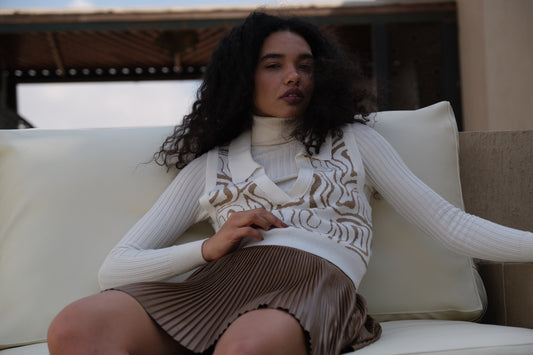 Abstract Pattern Knit Vest