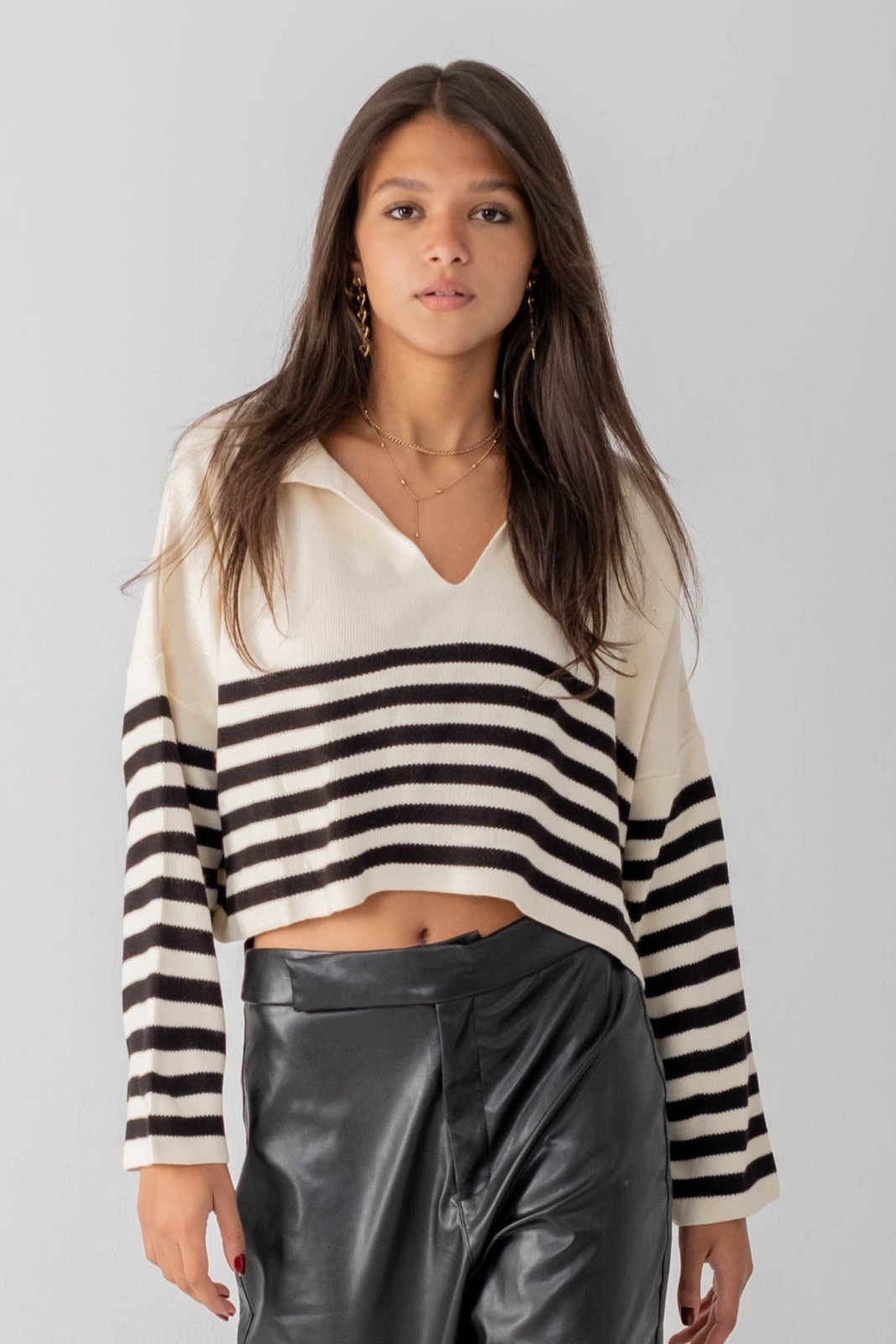 Marina Striped Knit Pullover