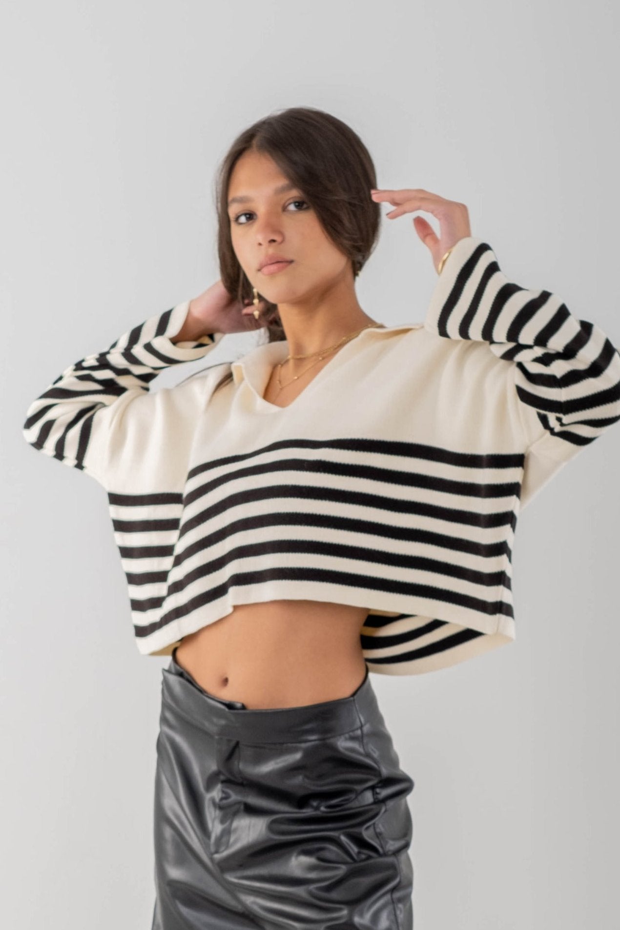 Marina Striped Knit Pullover