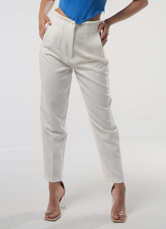 White Straight Leg Pants