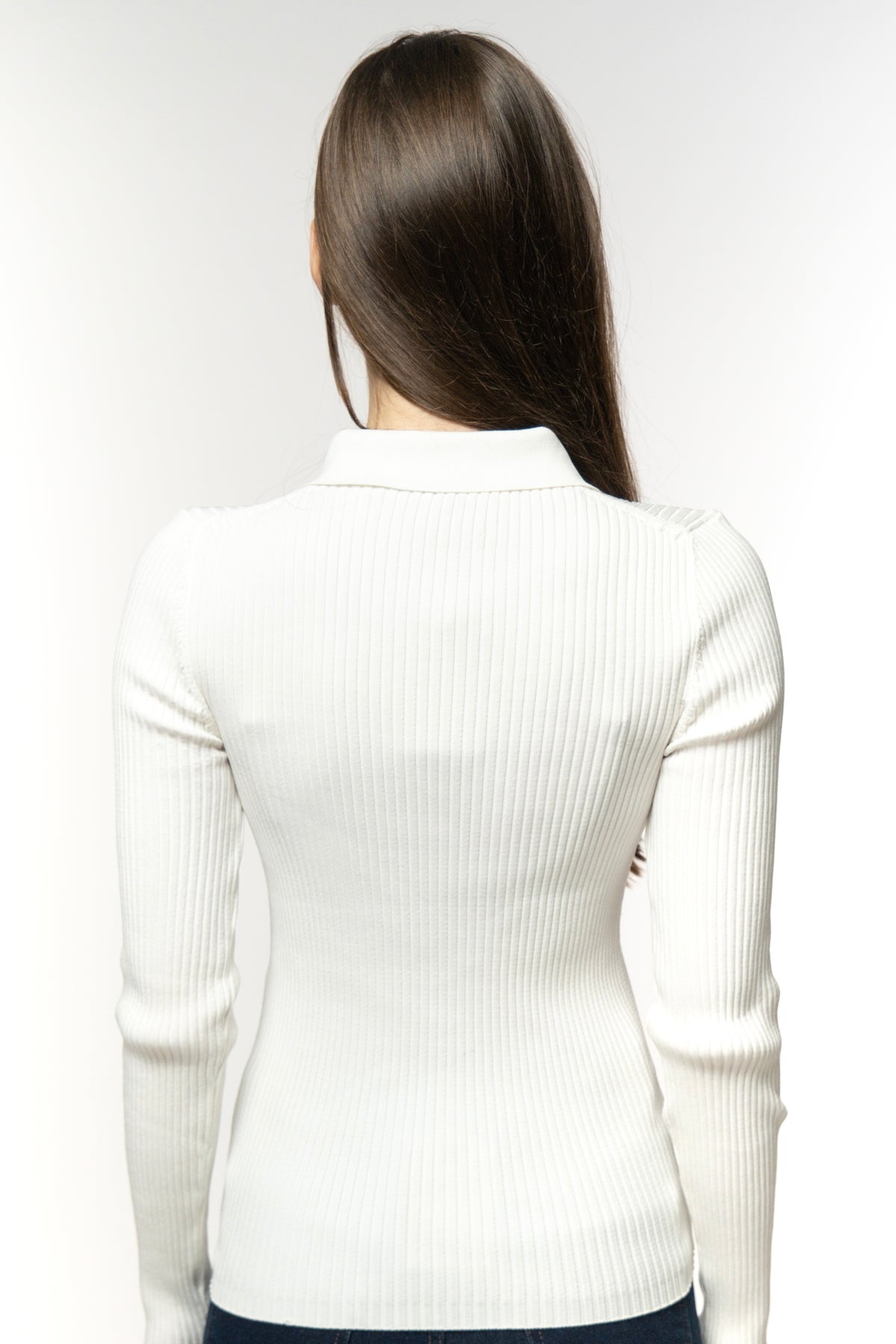 Ivory White Polo Sweater