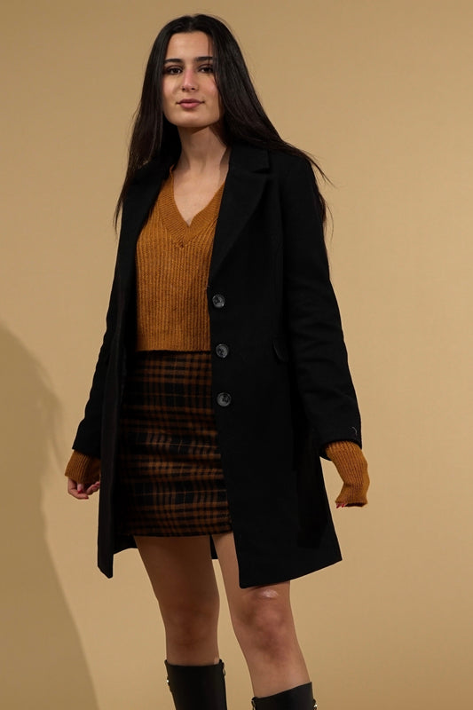 Raven Tailored Wool Coat