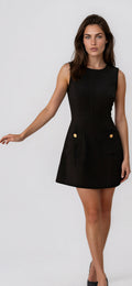 Black Textured Mini Dress