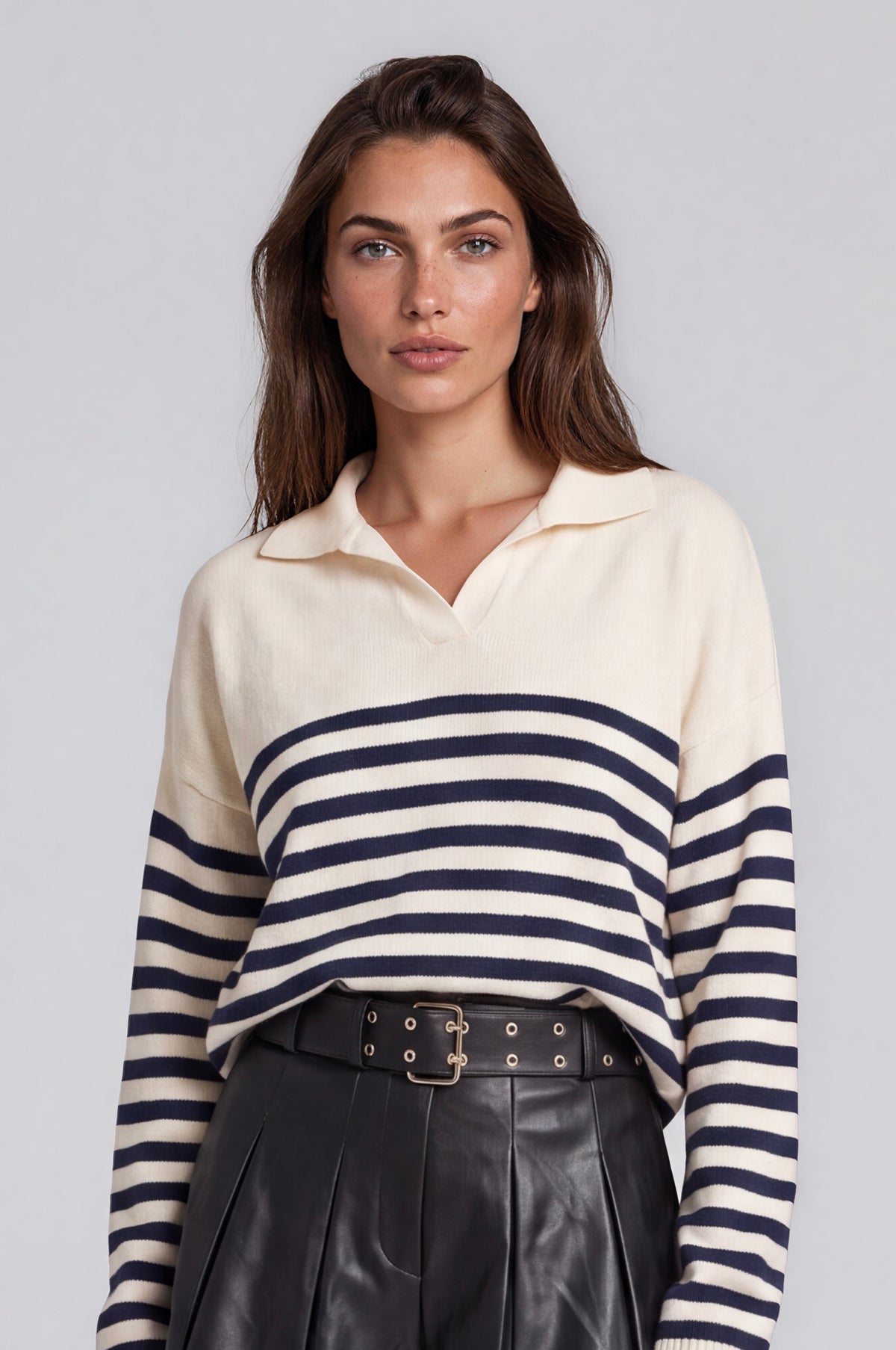 Marina Striped Knit Pullover