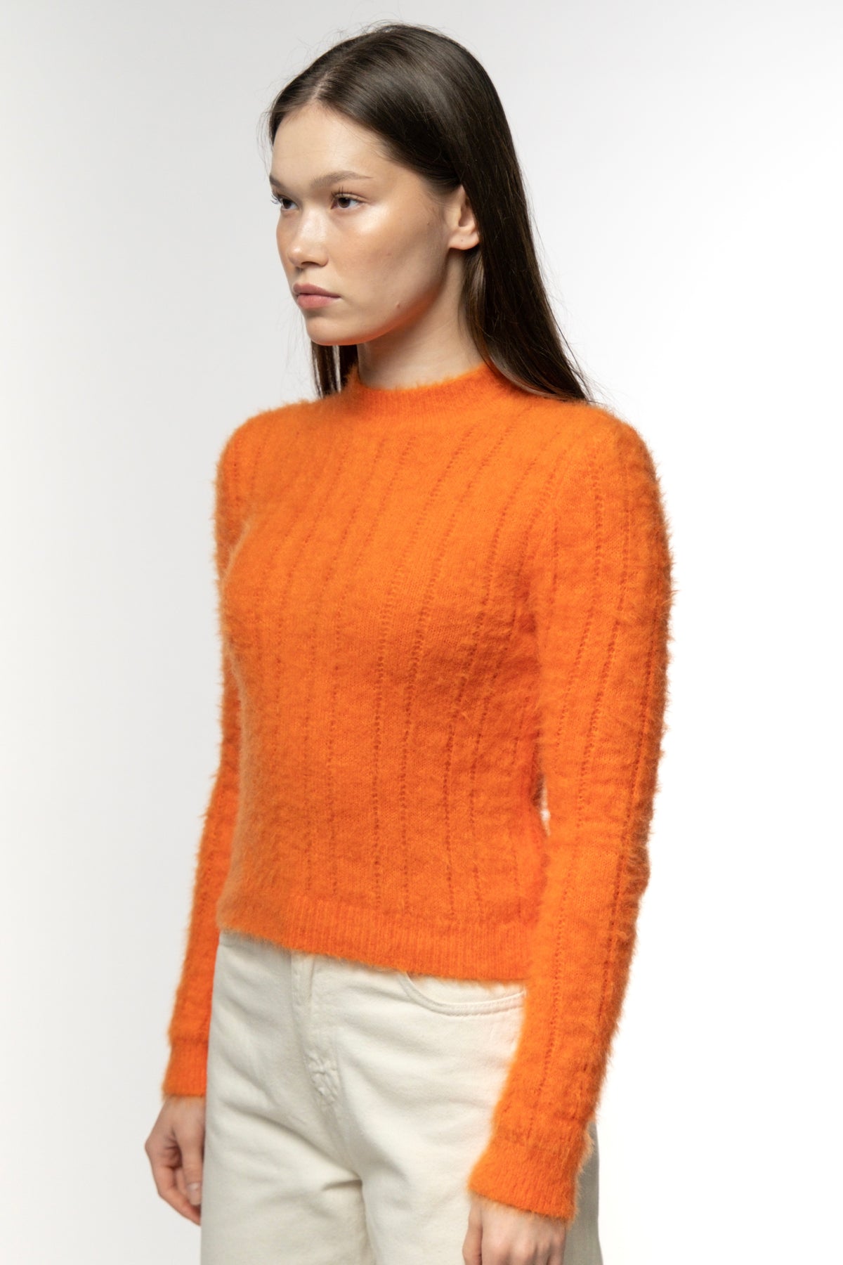 Tangerine Ribbed Sweater