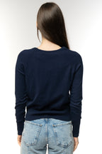 Navy Blue Button-Down Cardigan
