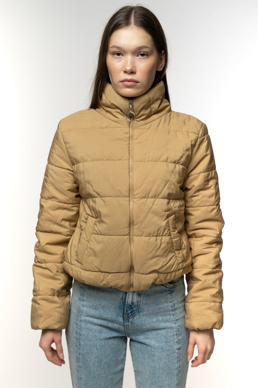 Desert Tan Quilted Puffer Jacket