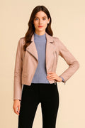 Salmon Leather Jacket