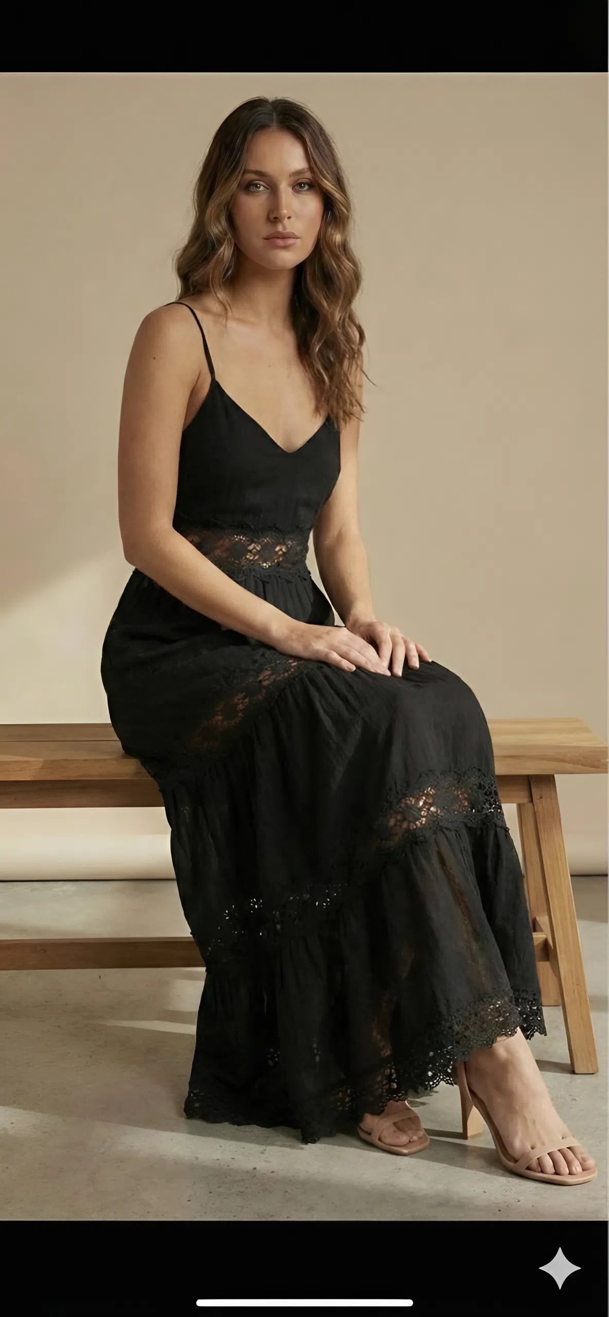 Boho Chic Black Maxi Dress