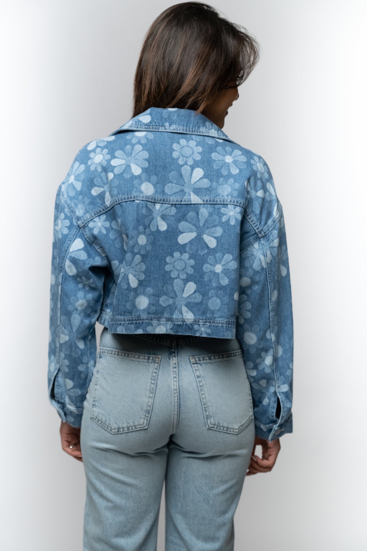 Floral Print Denim Jacket