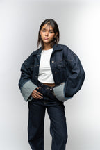 Rolled Up Cuff Denim Jacket