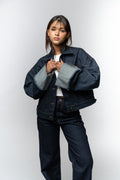 Rolled Up Cuff Denim Jacket