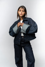 Rolled Up Cuff Denim Jacket
