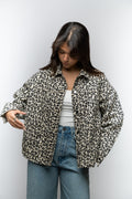 Leopard Print Denim Jacket