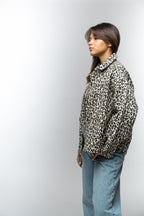 Leopard Print Denim Jacket