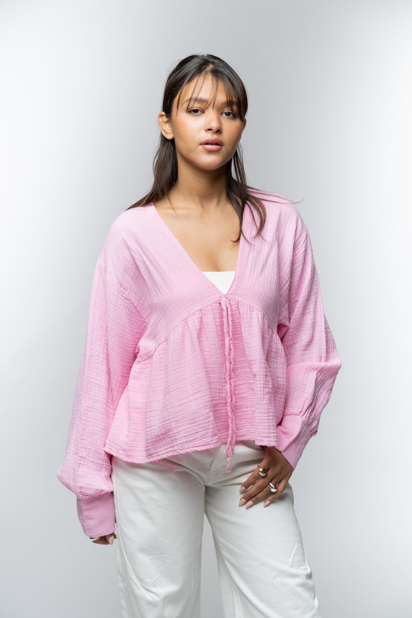 Vibrant Pink Puff Sleeve Top