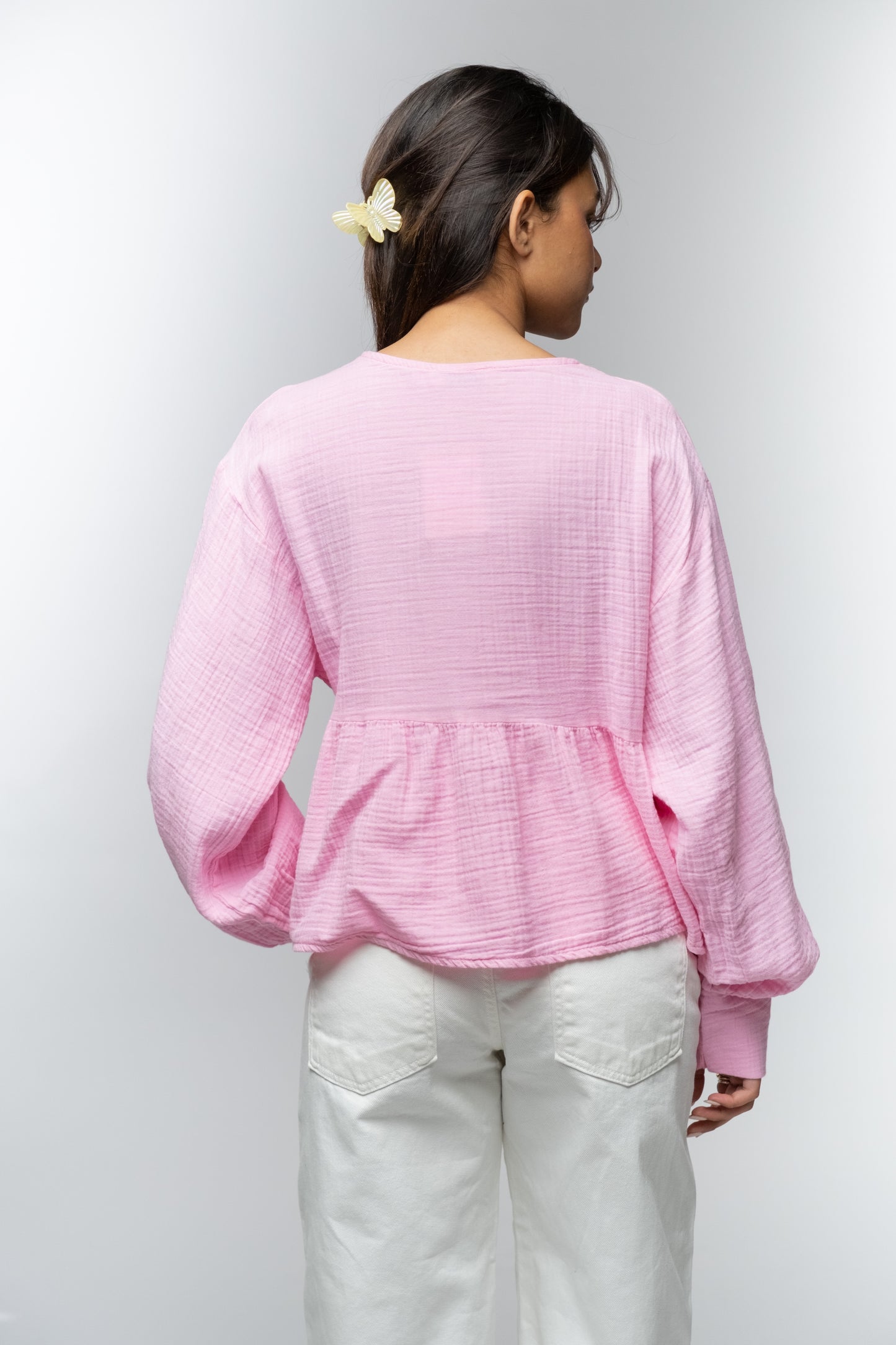 Vibrant Pink Puff Sleeve Top