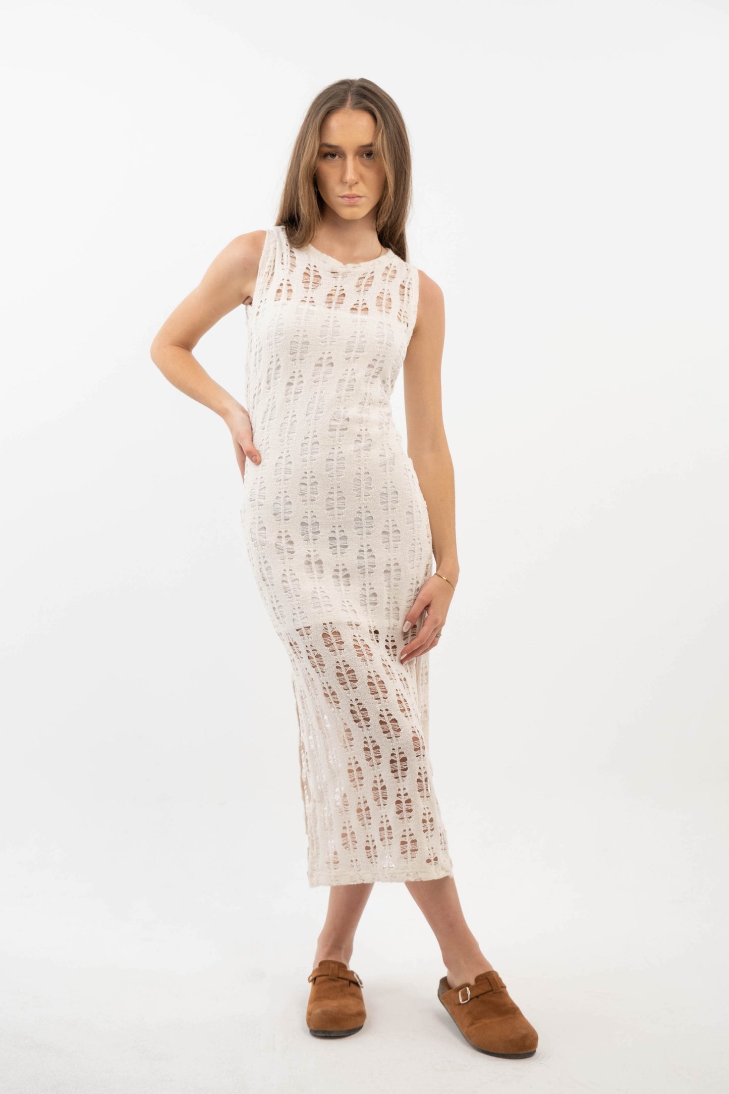 Off-White Crochet Dress