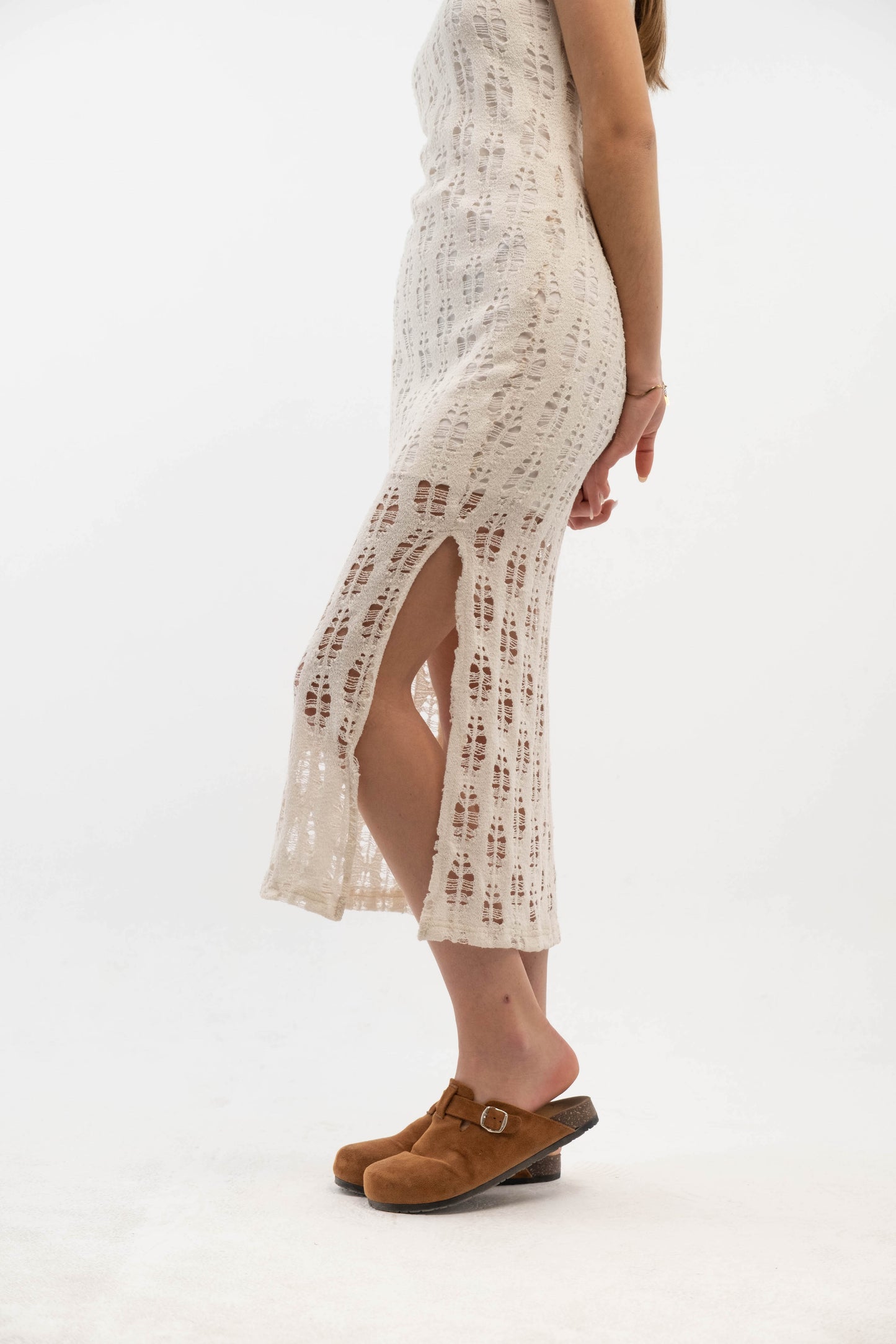 Off-White Crochet Dress